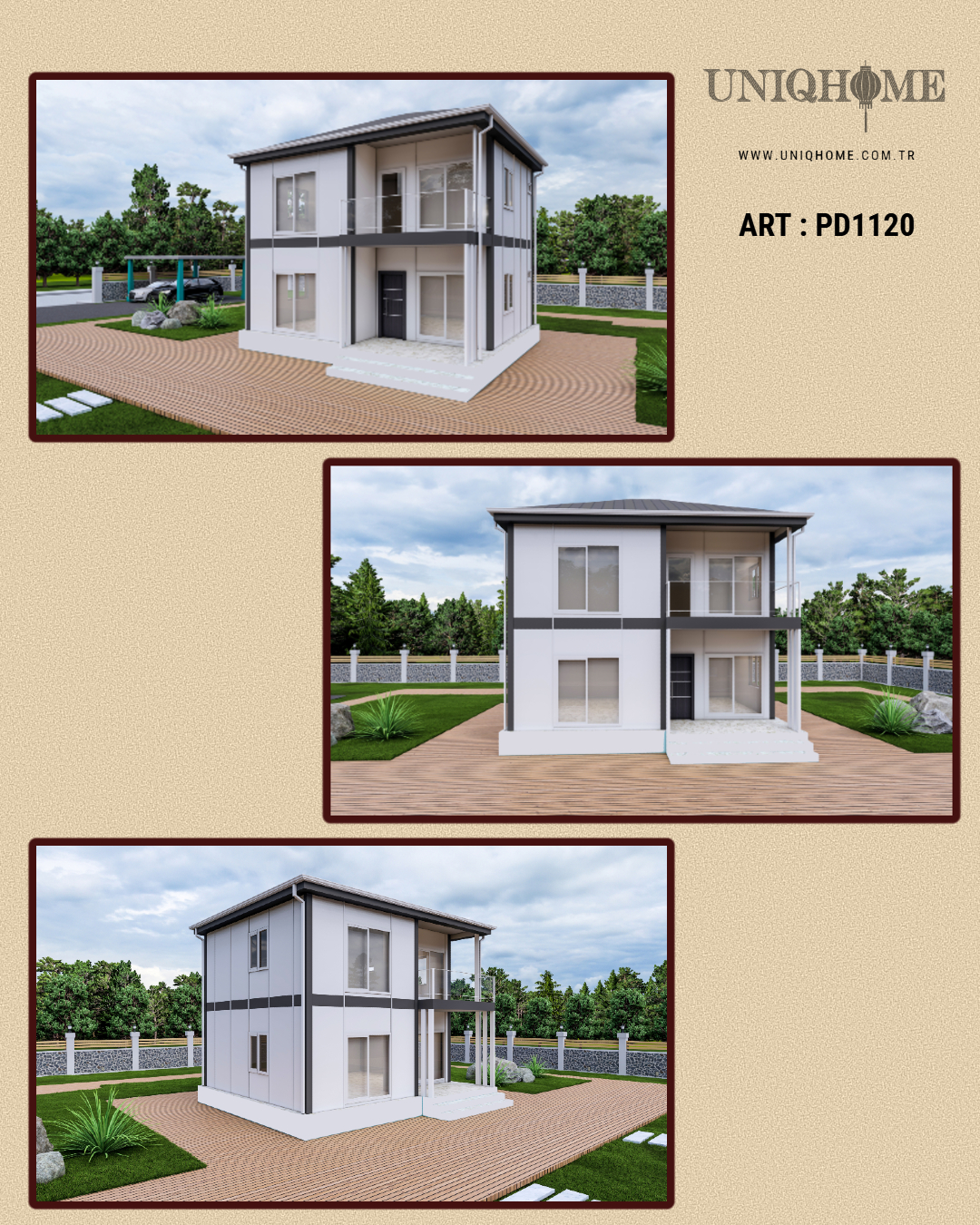 çift kat prefabrik evler 