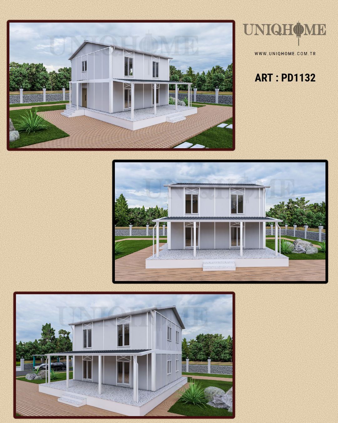 çift kat prefabrik evler 