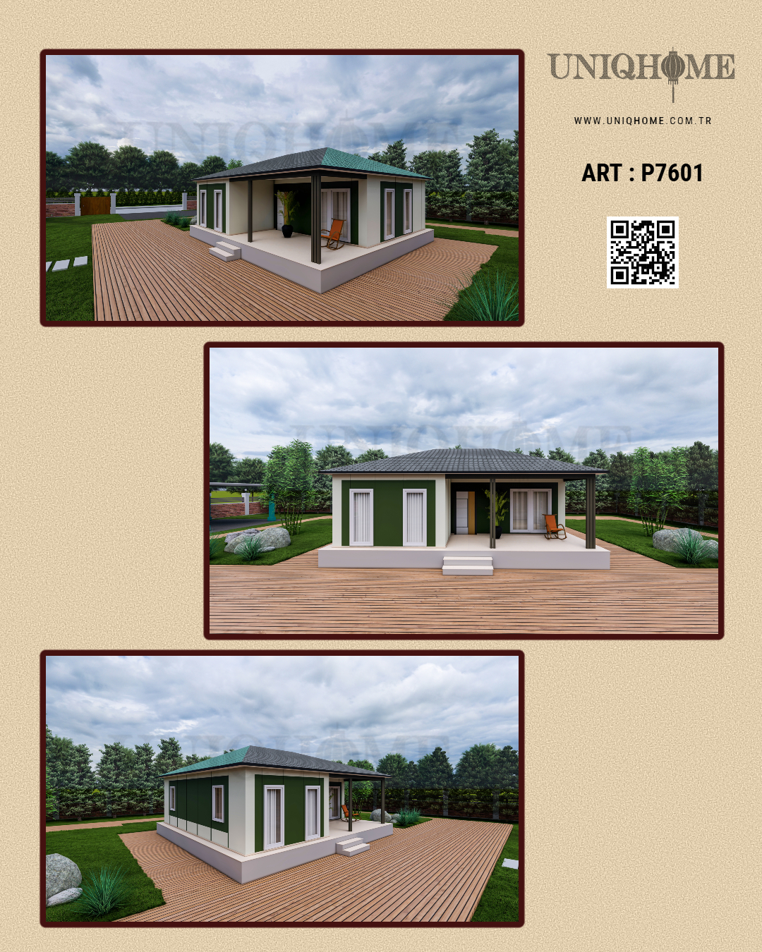 tek kat prefabrik evler 